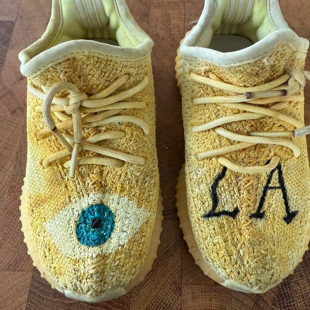 Yeezy Adidas hand painted sneaker toddler 6.5